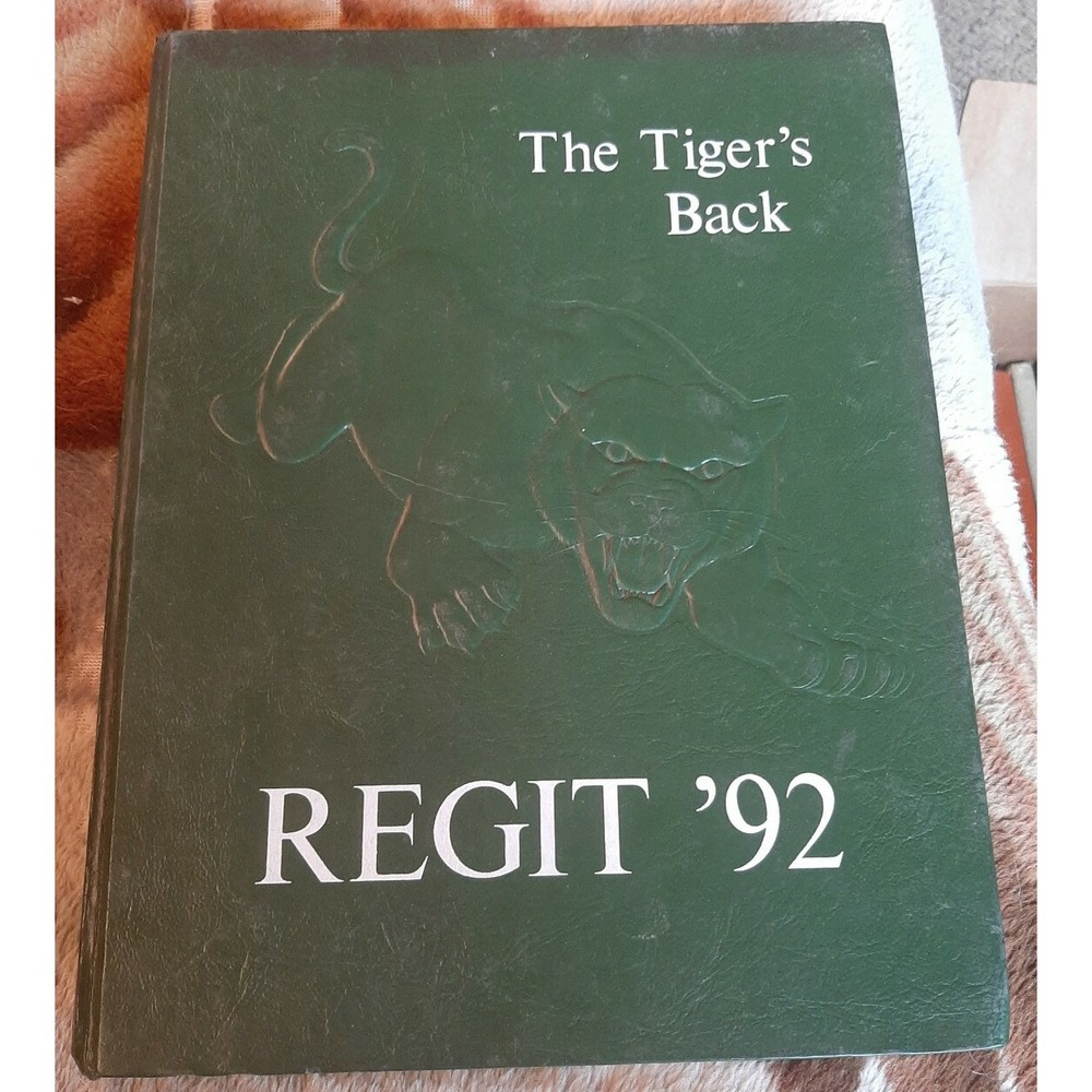Vintage The Tigers Back South Plainfield NJ High School 1992 Regit Yearbook